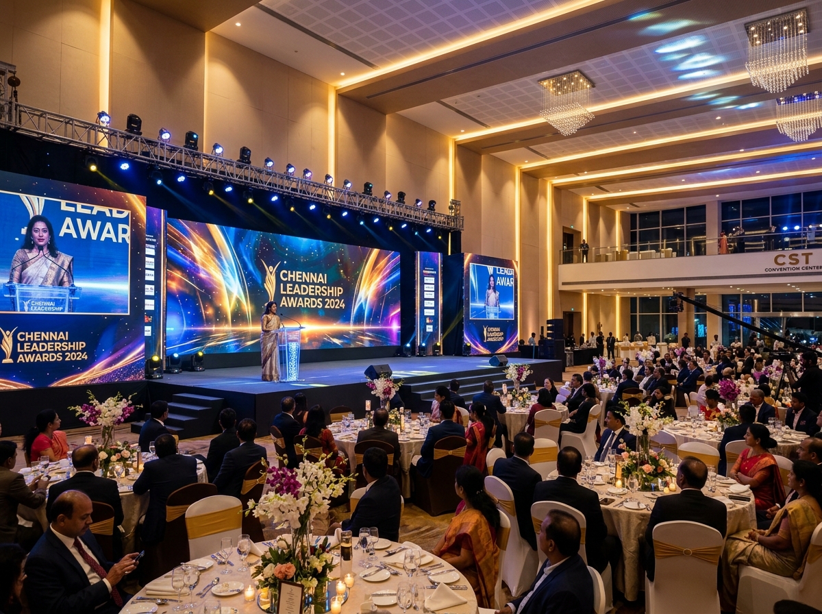 Corporate event decoration and stage setup Chennai